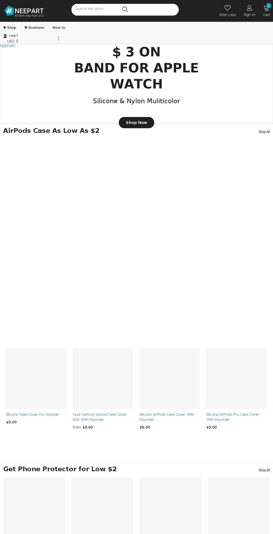 neepart.com shopify website screenshot