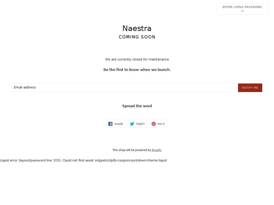 neesglobal.myshopify.com shopify website screenshot