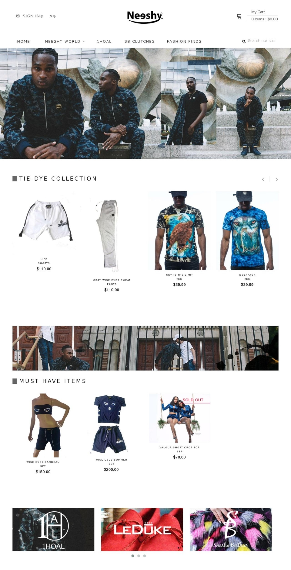 neeshyworld.com — Shopify storefront screenshot
