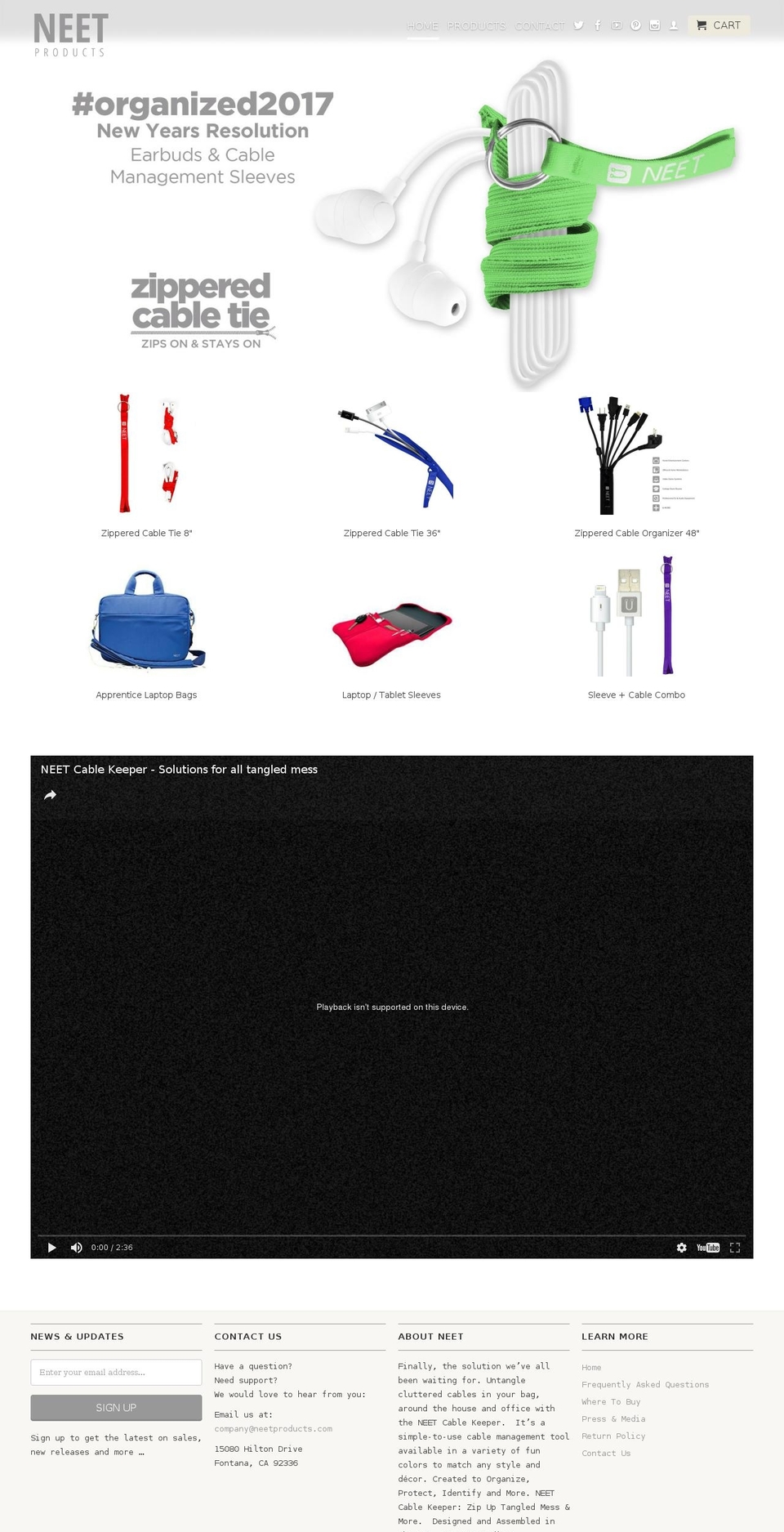 neetproducts.com shopify website screenshot