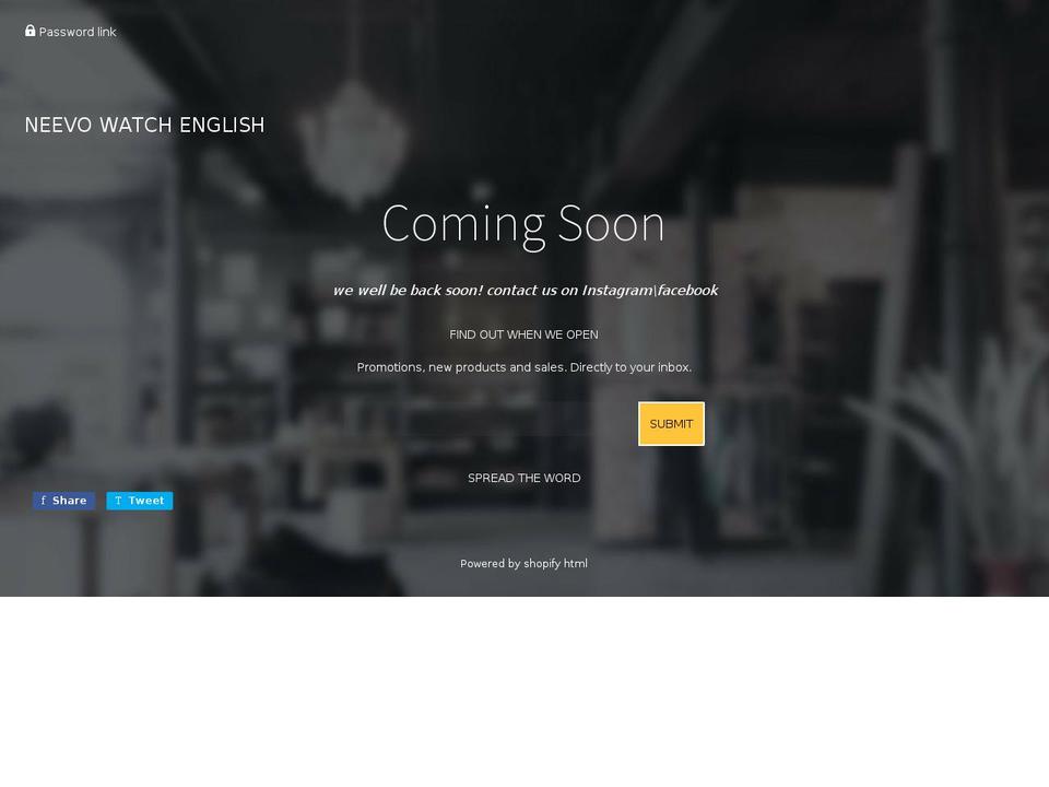 neevo-watch-english.myshopify.com shopify website screenshot