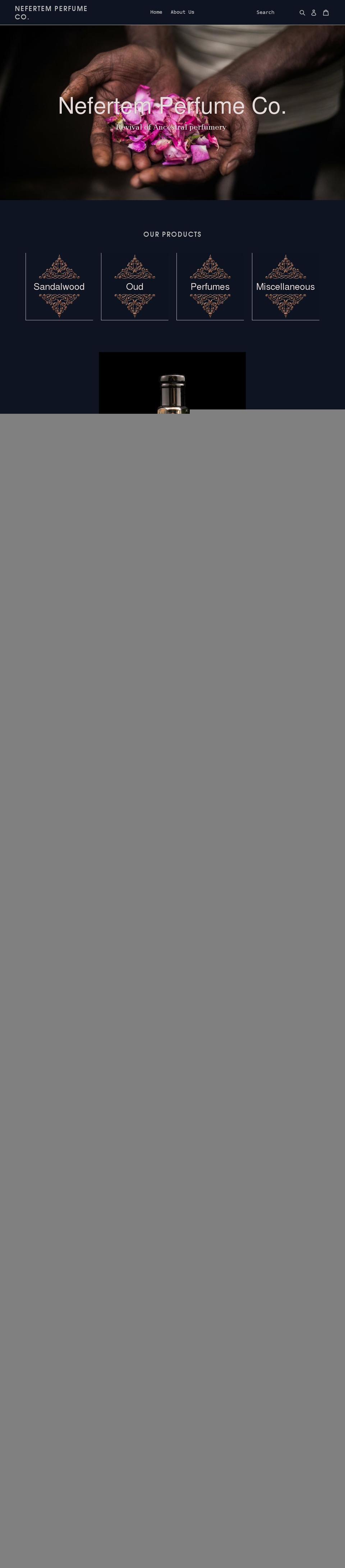 nefertem.com shopify website screenshot