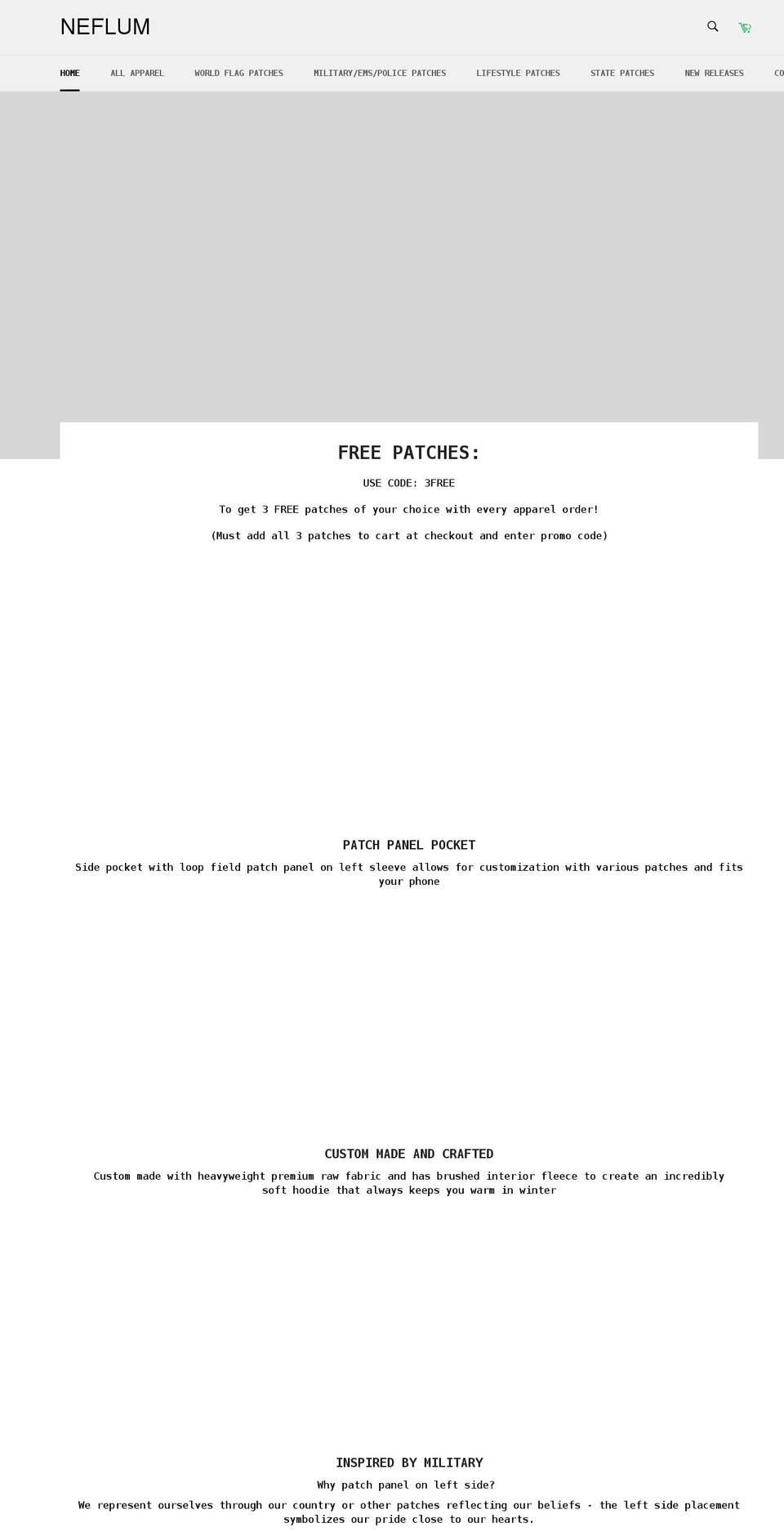 neflum.com shopify website screenshot