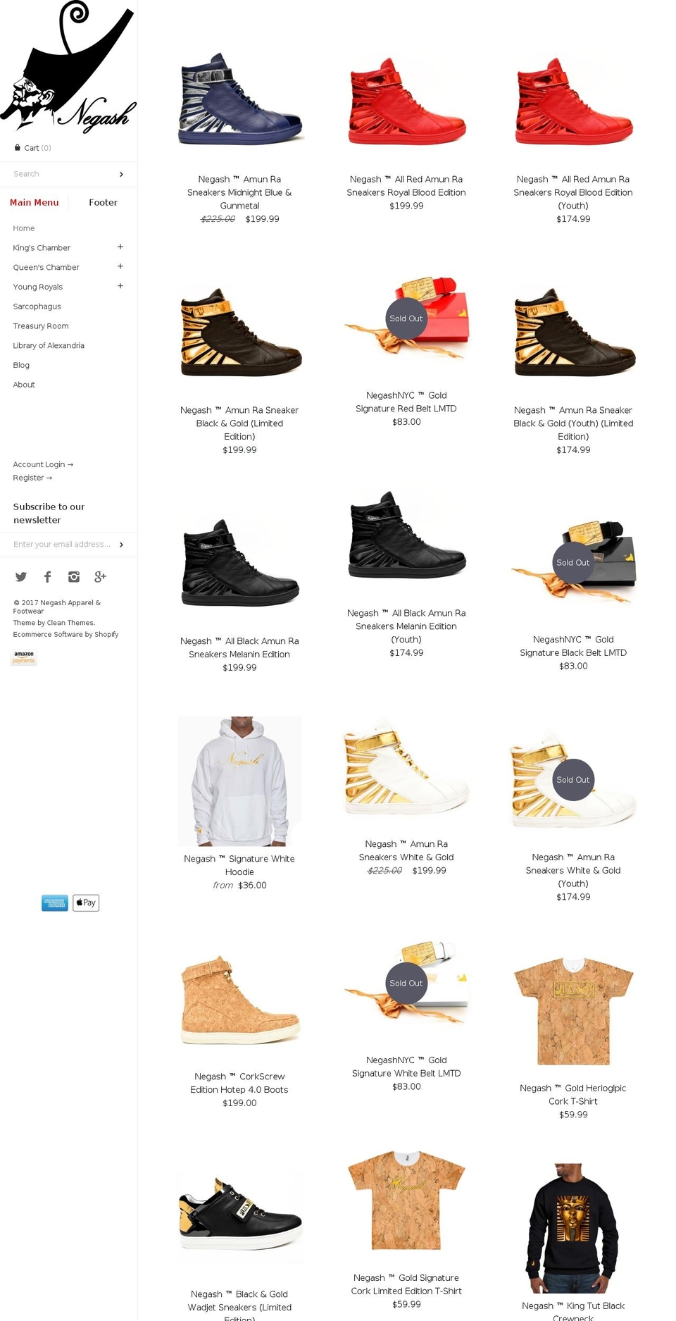 negash83.com shopify website screenshot