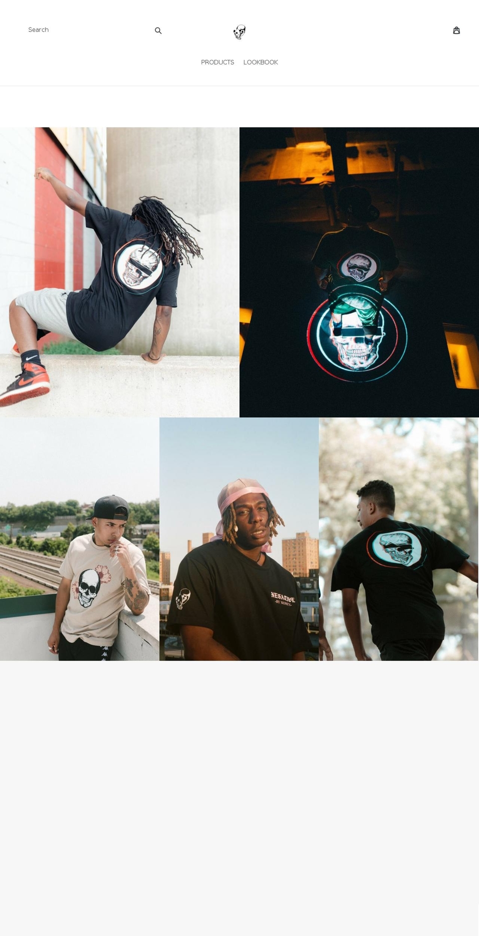 negativebynorey.com — Shopify storefront screenshot