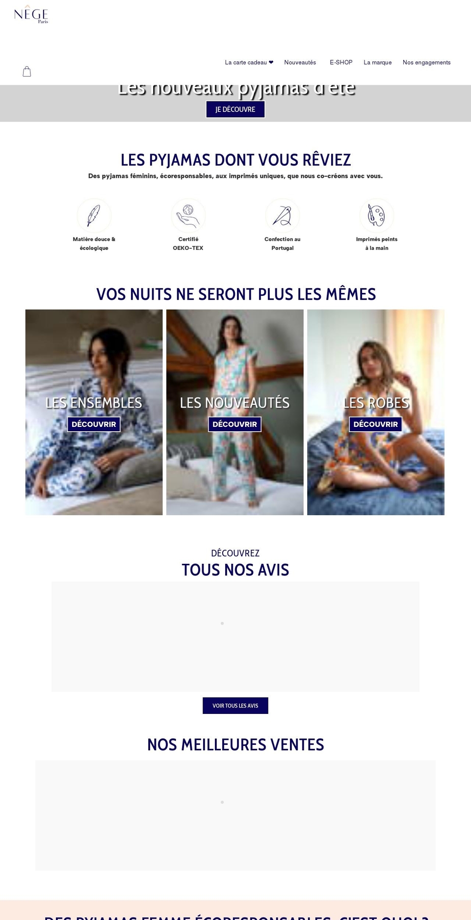 nege-paris.com shopify website screenshot