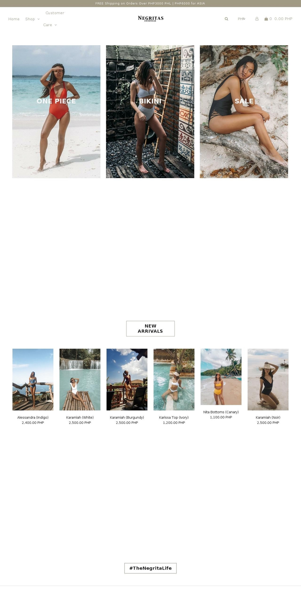 negritasph.com shopify website screenshot