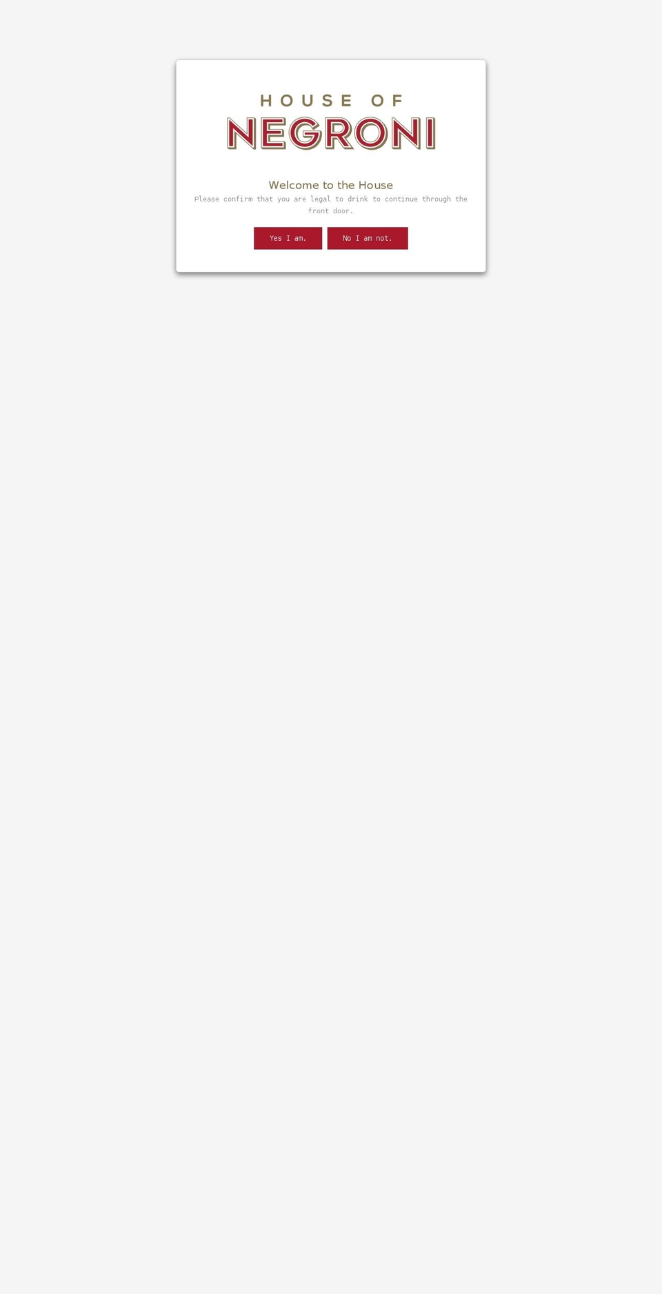 negronidrop.com shopify website screenshot