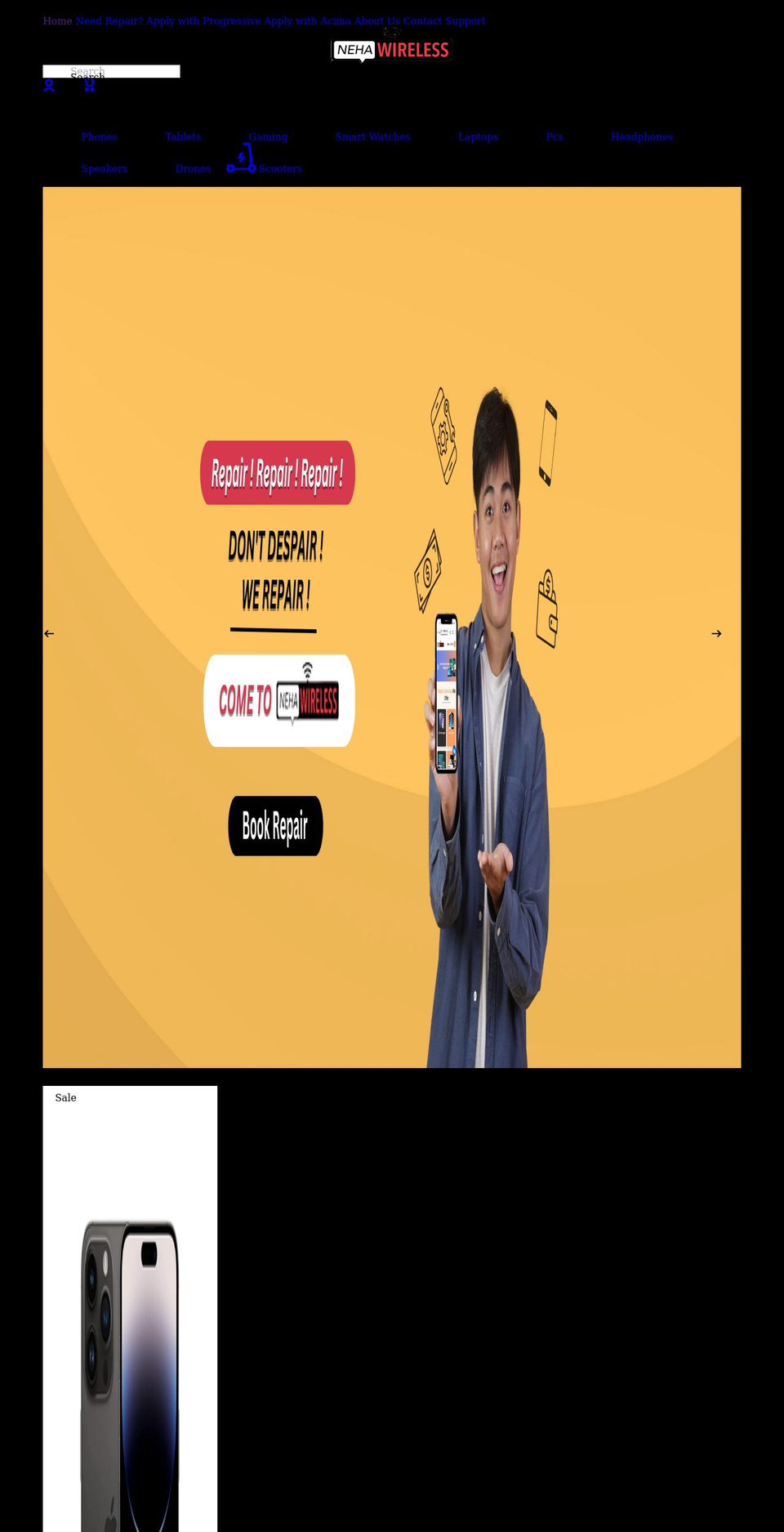 nehawireless.com shopify website screenshot