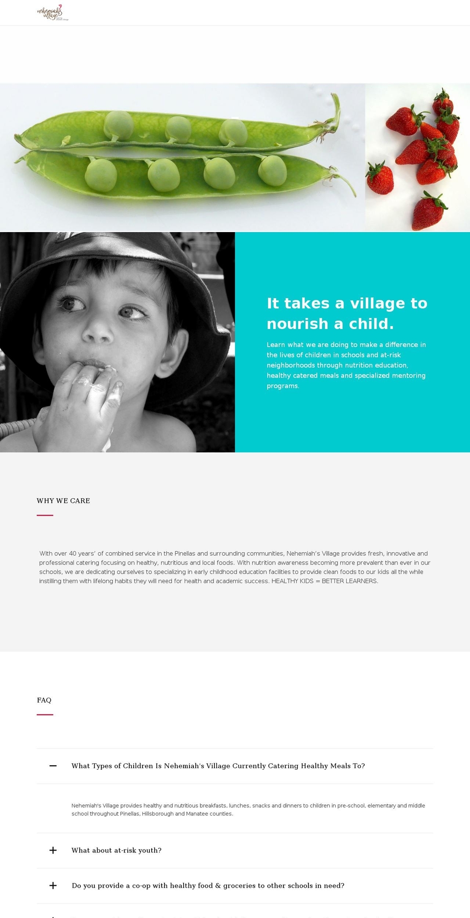 nehemiahsvillage.org shopify website screenshot