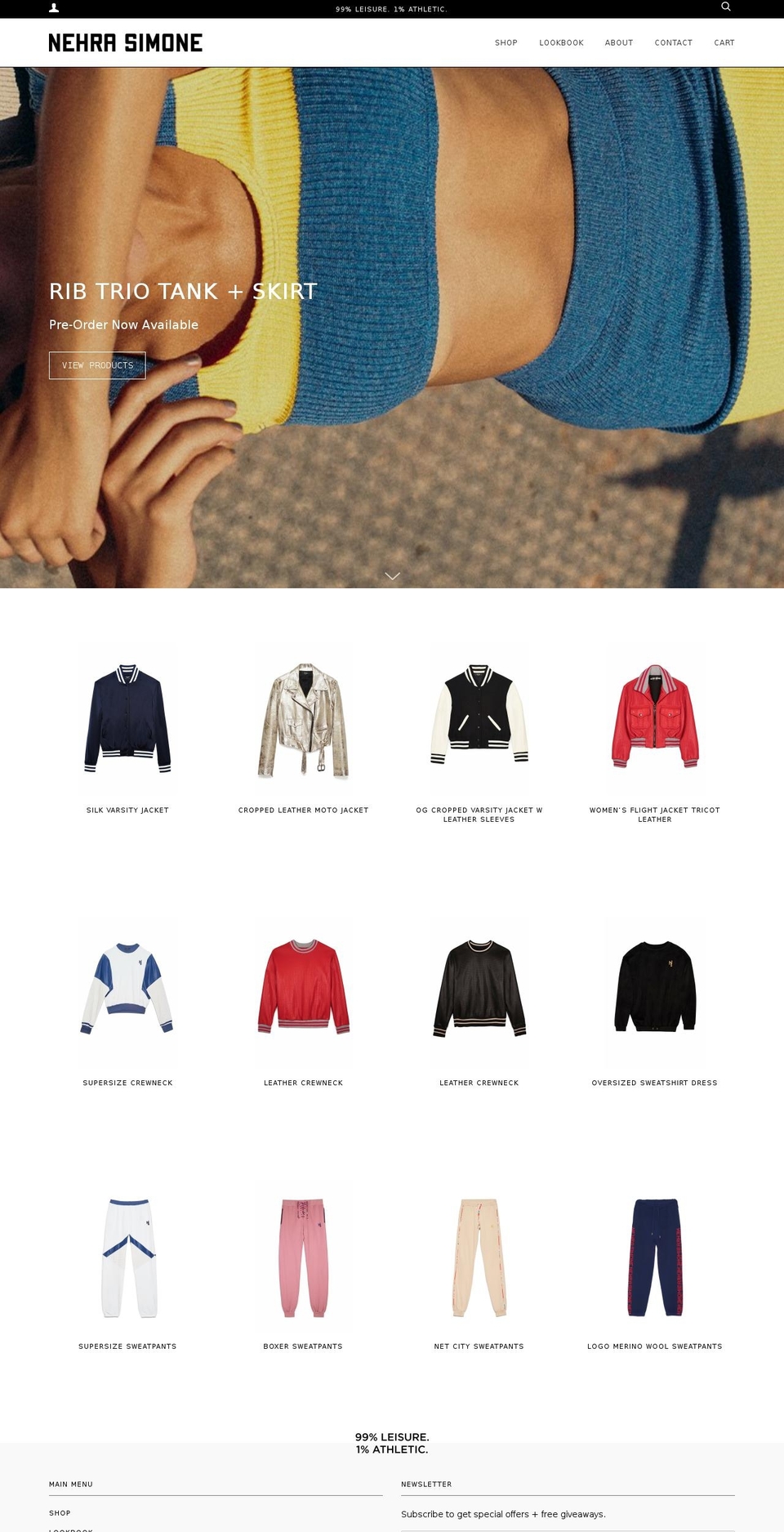 nehrasimone.com — Shopify storefront screenshot