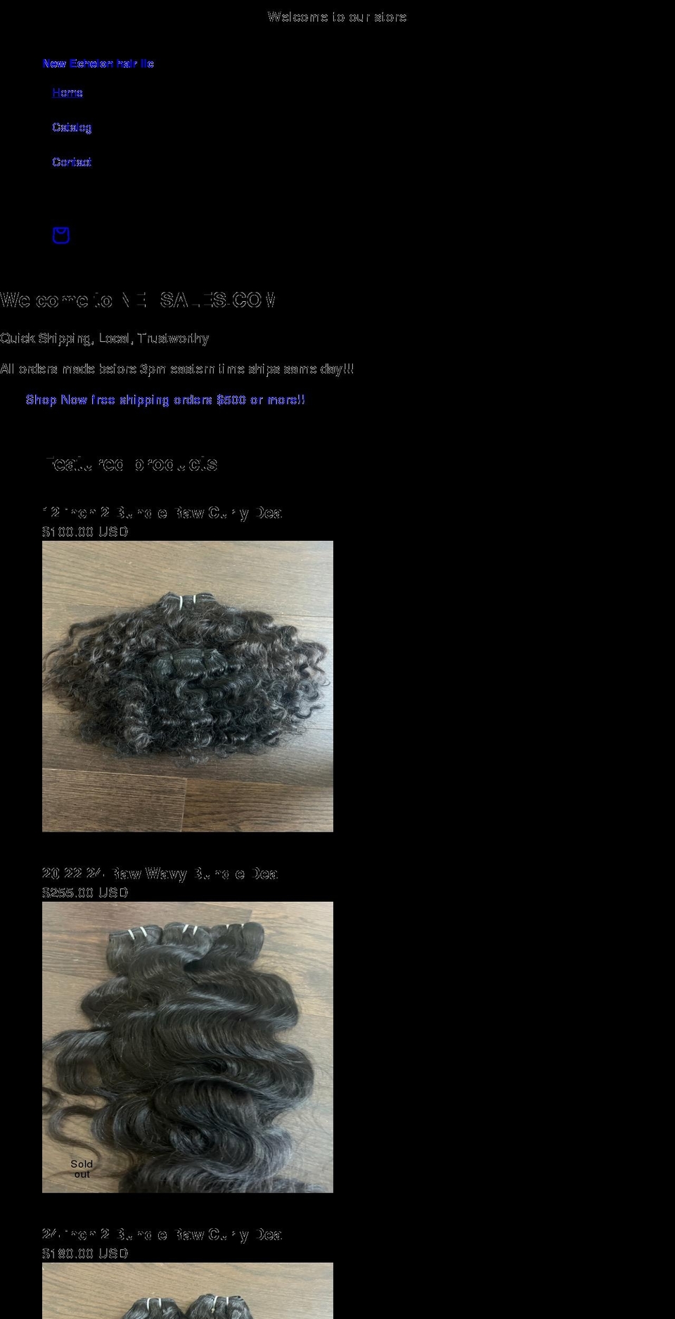 nehsales.com shopify website screenshot