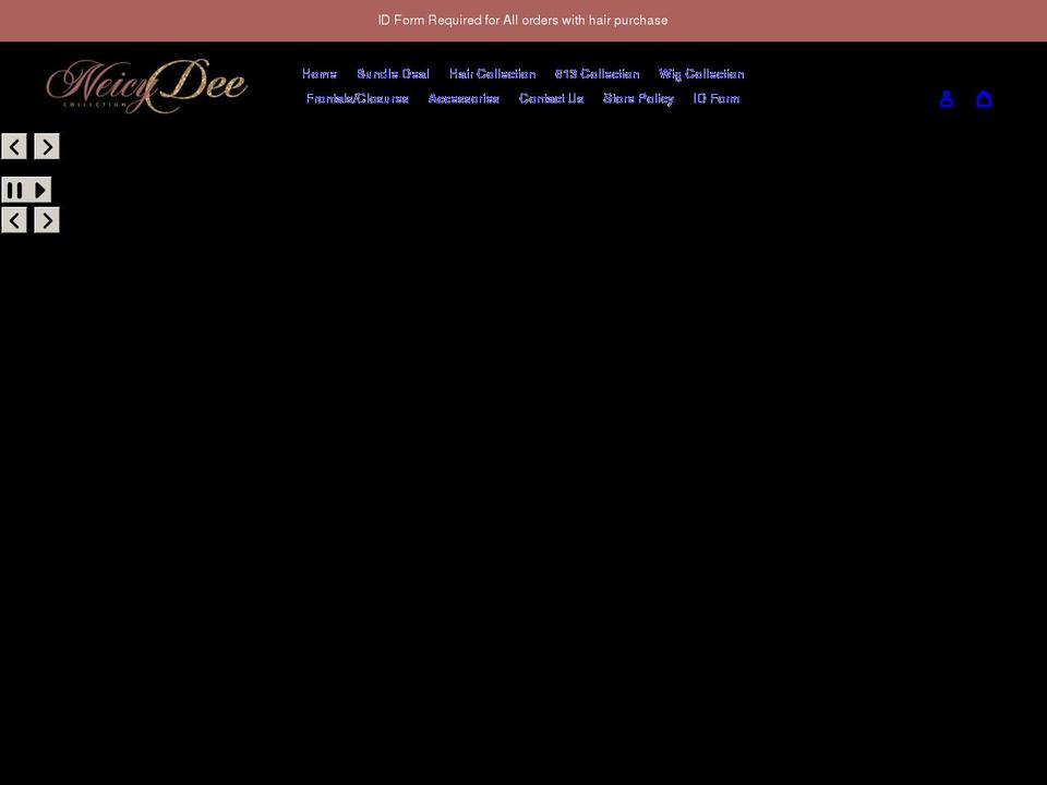 neicydeecollection.com shopify website screenshot