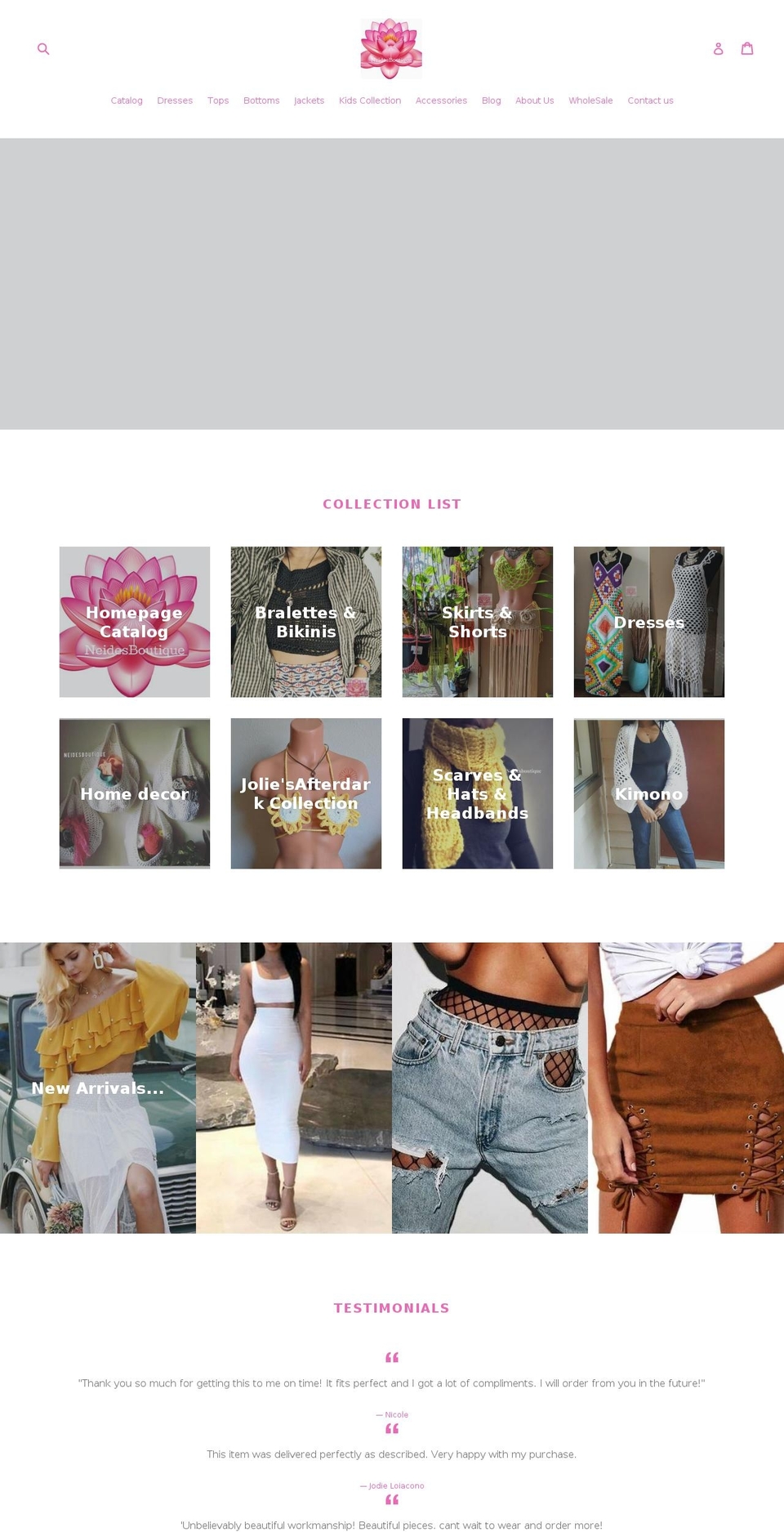 neidesboutique.com shopify website screenshot