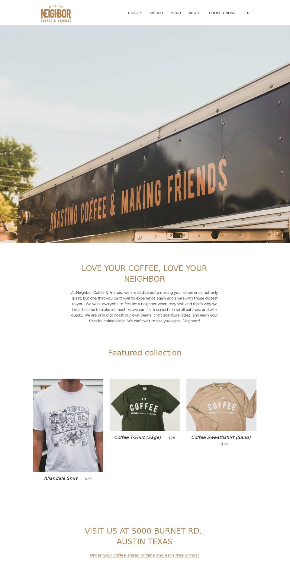 neighborcoffee.co shopify website screenshot