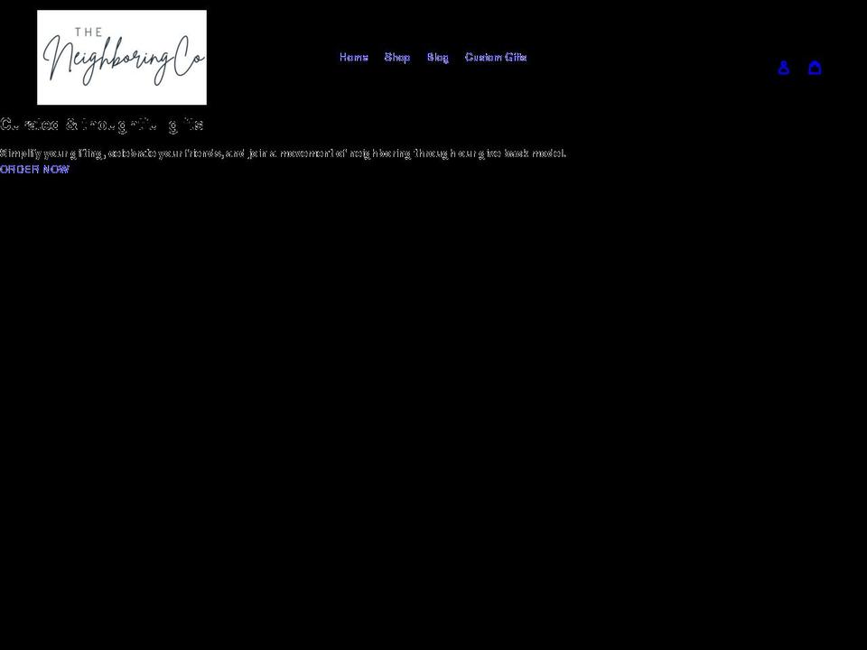 neighboringco.com shopify website screenshot