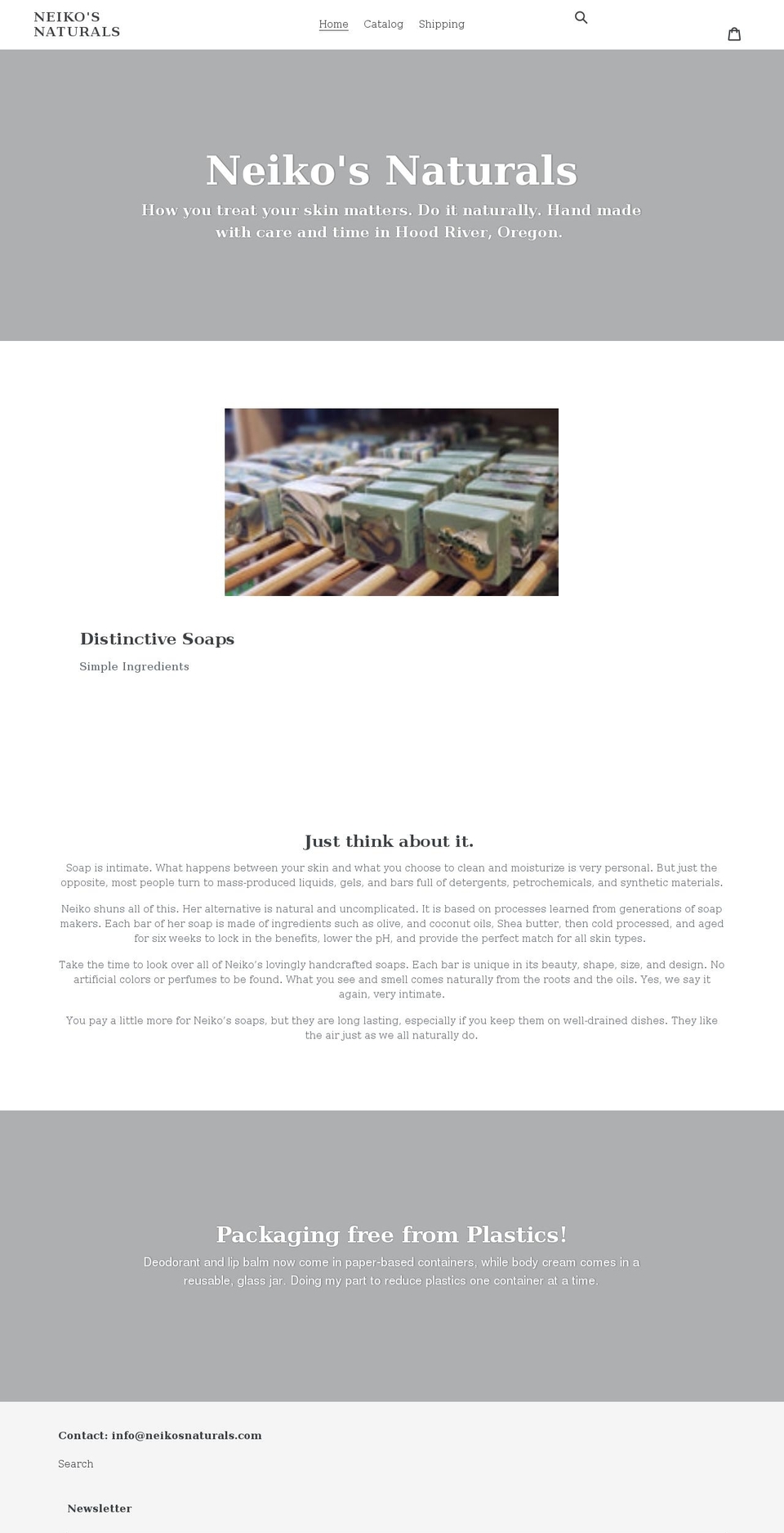 neikosnaturals.com shopify website screenshot