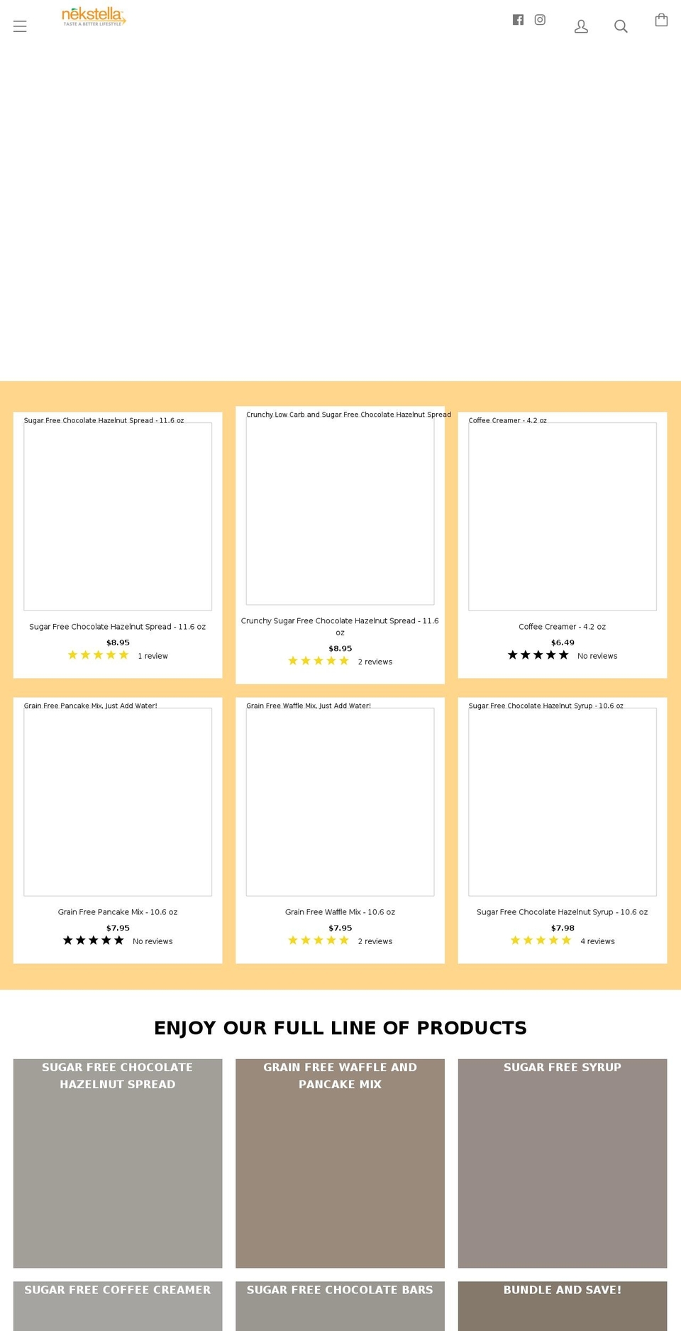 nekstella.com — Shopify storefront screenshot