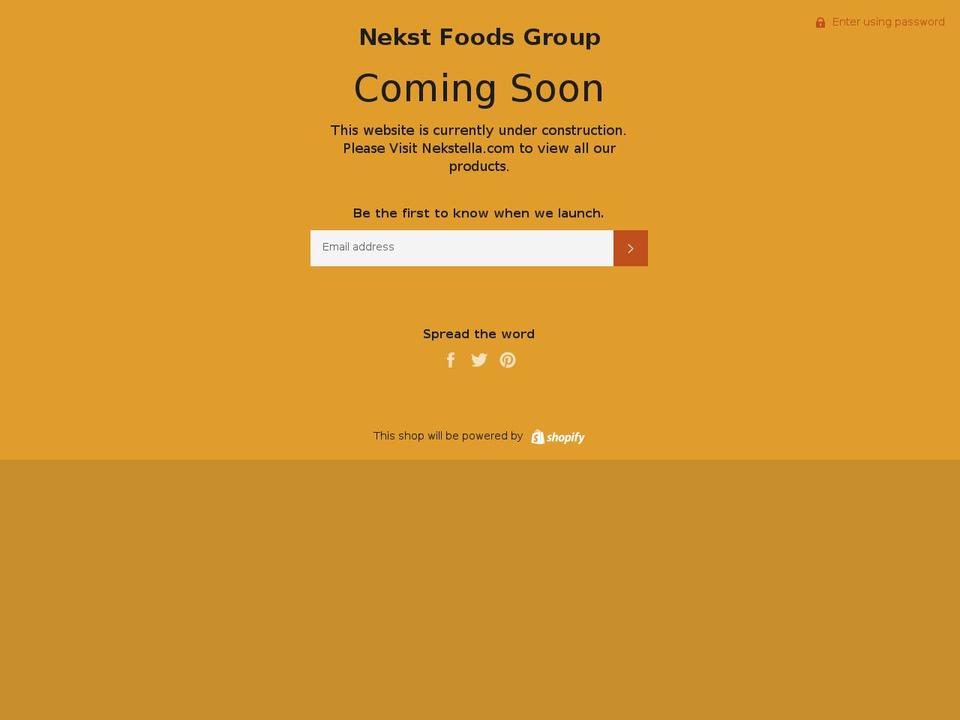 nekstfoods.com — Shopify storefront screenshot