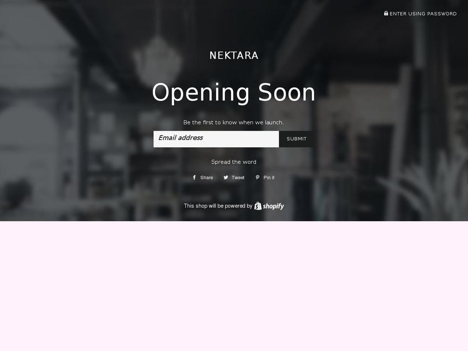 nektara.com shopify website screenshot