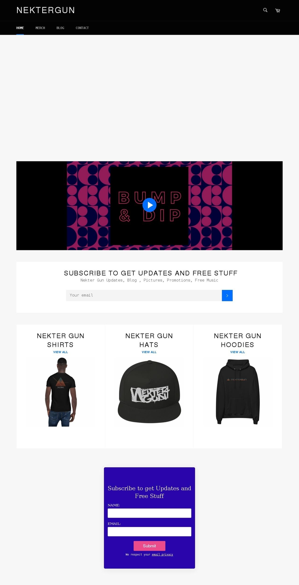 nektergun.com shopify website screenshot