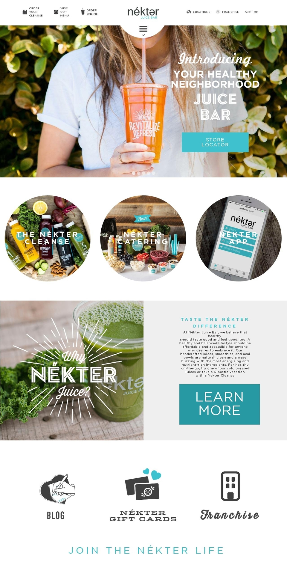 nekterjuicecleanse.com shopify website screenshot
