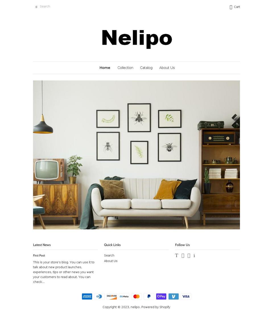 nelipo.com shopify website screenshot
