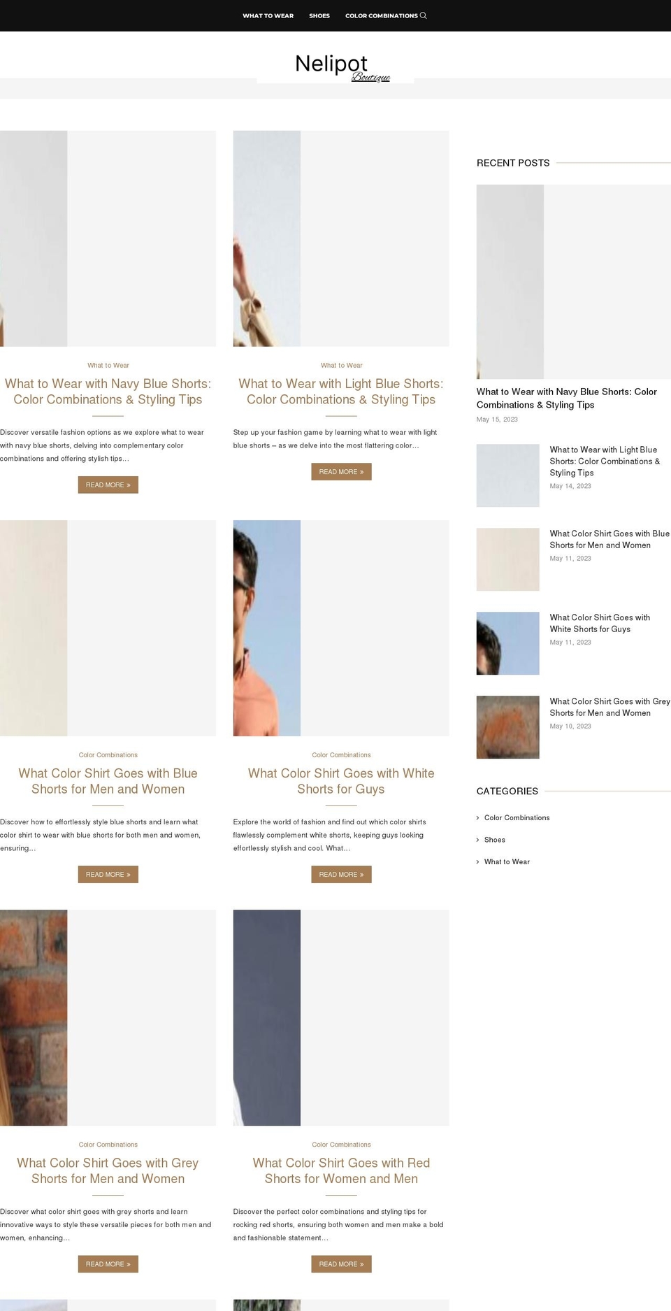 nelipotboutique.com — Shopify storefront screenshot