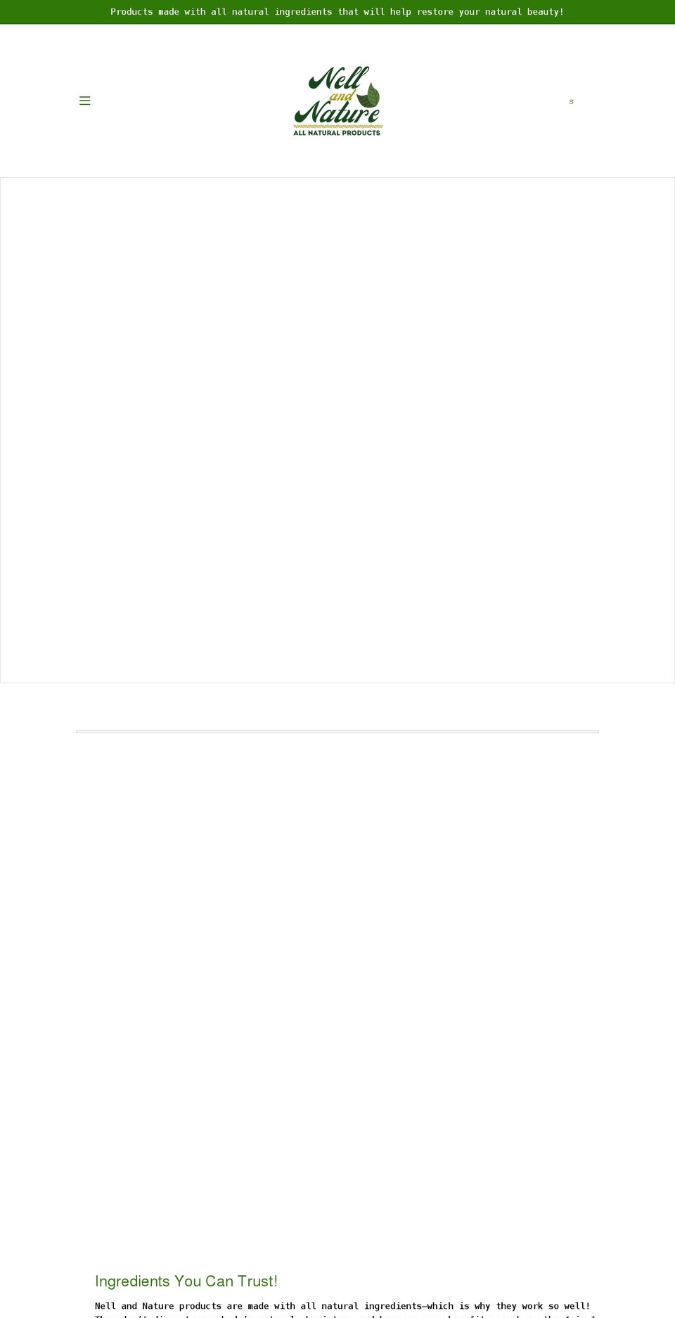 nellandnature.com shopify website screenshot