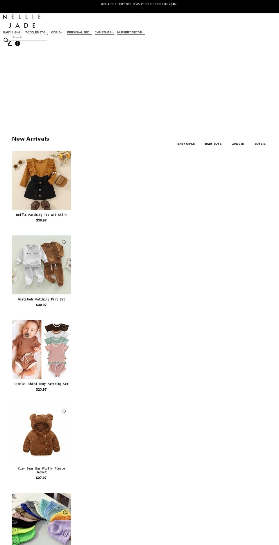 nelliejade.com — Shopify storefront screenshot