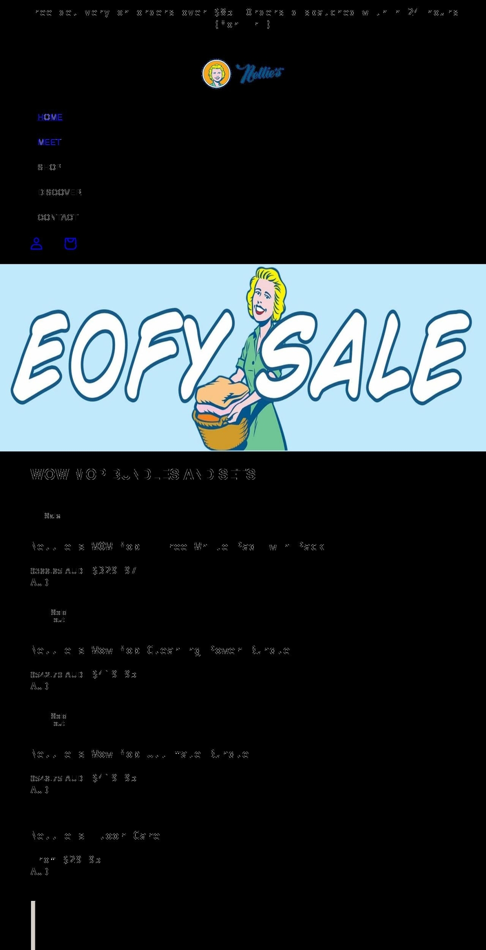 nellies.com.au shopify website screenshot