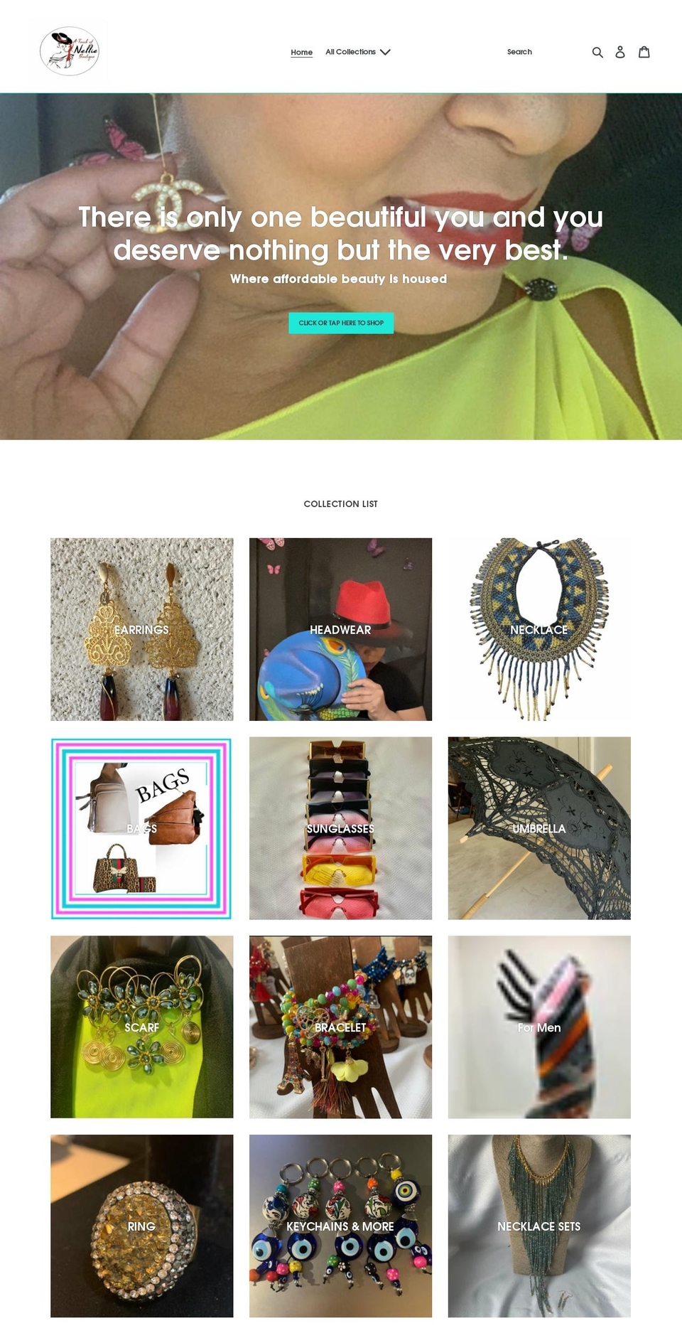 nellieshop.com shopify website screenshot