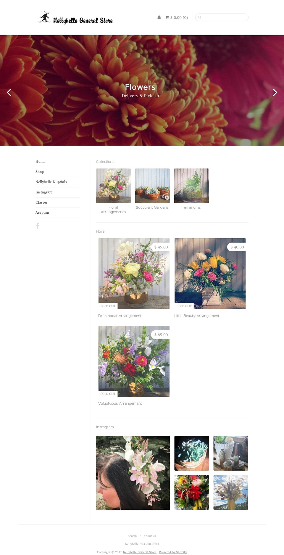 Sugar Shopify theme site example nellybellegeneralstore.com