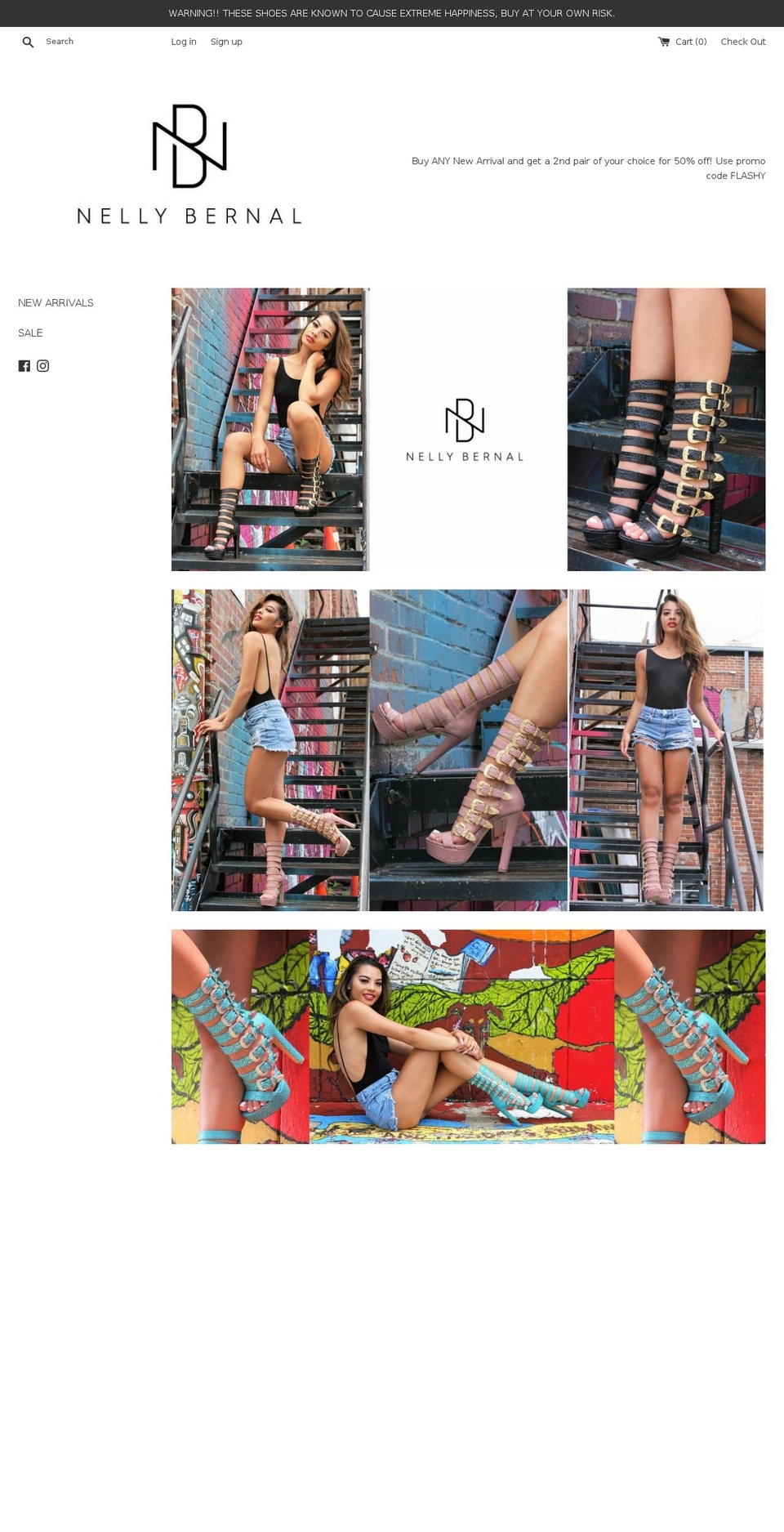 nellybernalcollection.com shopify website screenshot