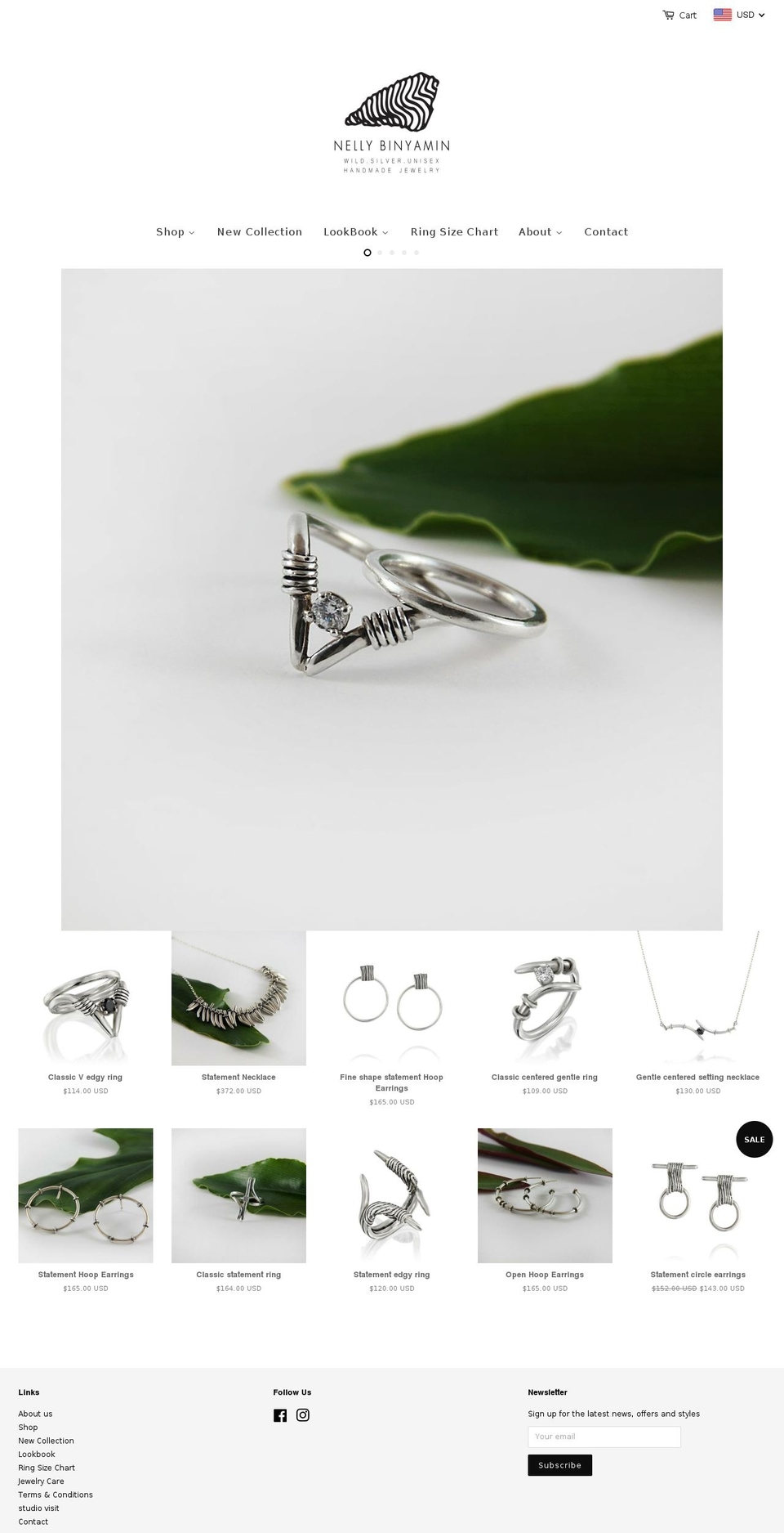nellybinyamin.com shopify website screenshot