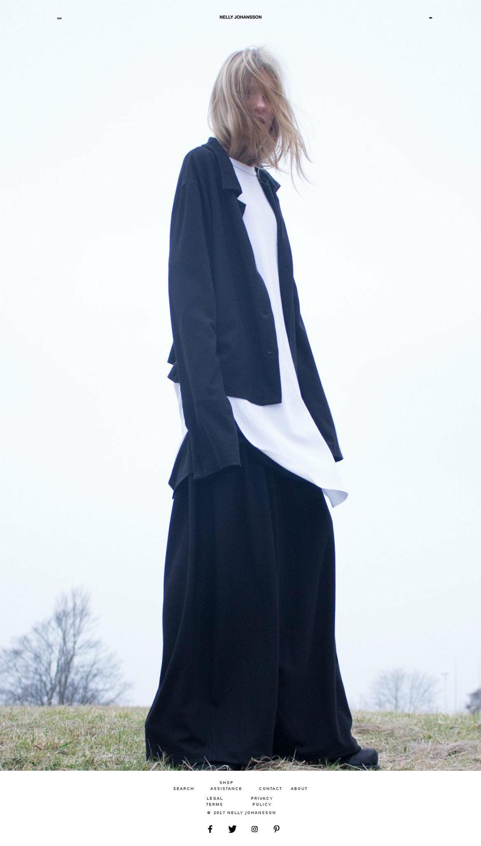 nellyjohansson.com shopify website screenshot