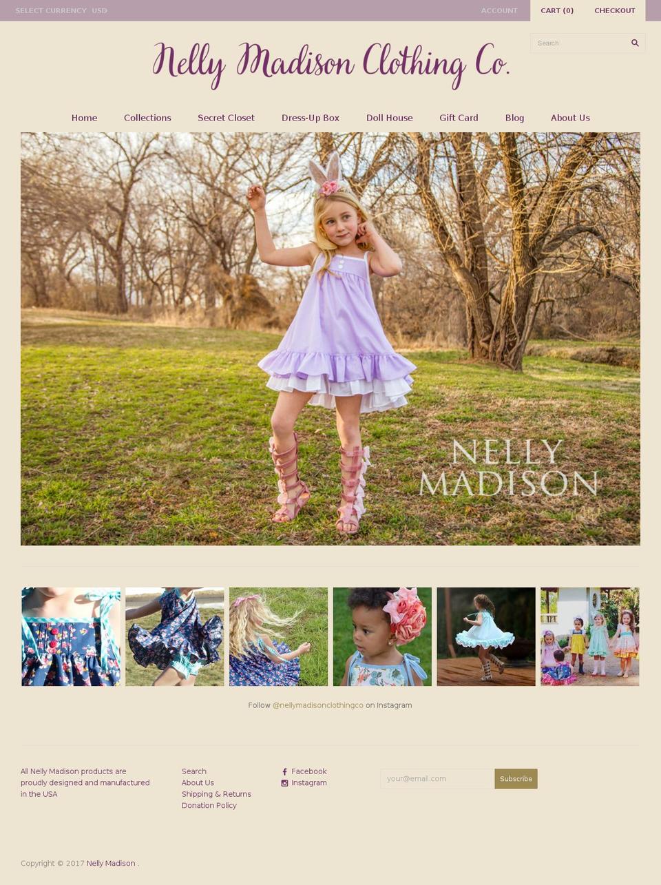 nellymadisonclothing.com shopify website screenshot