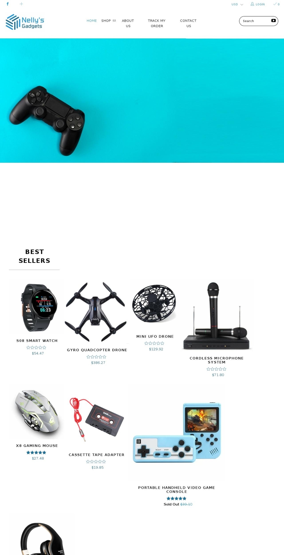 nellysgadgets.com shopify website screenshot
