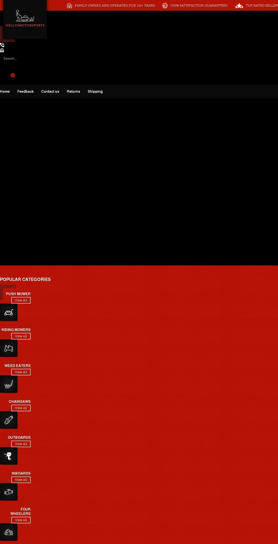 nellysmotorsports.com shopify website screenshot