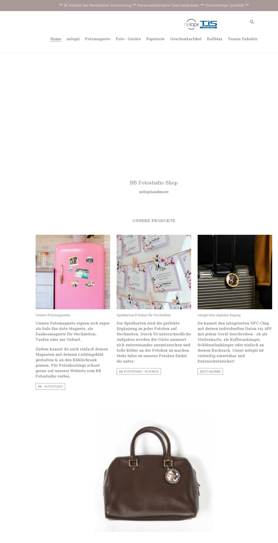 nelopiiandmore.de shopify website screenshot