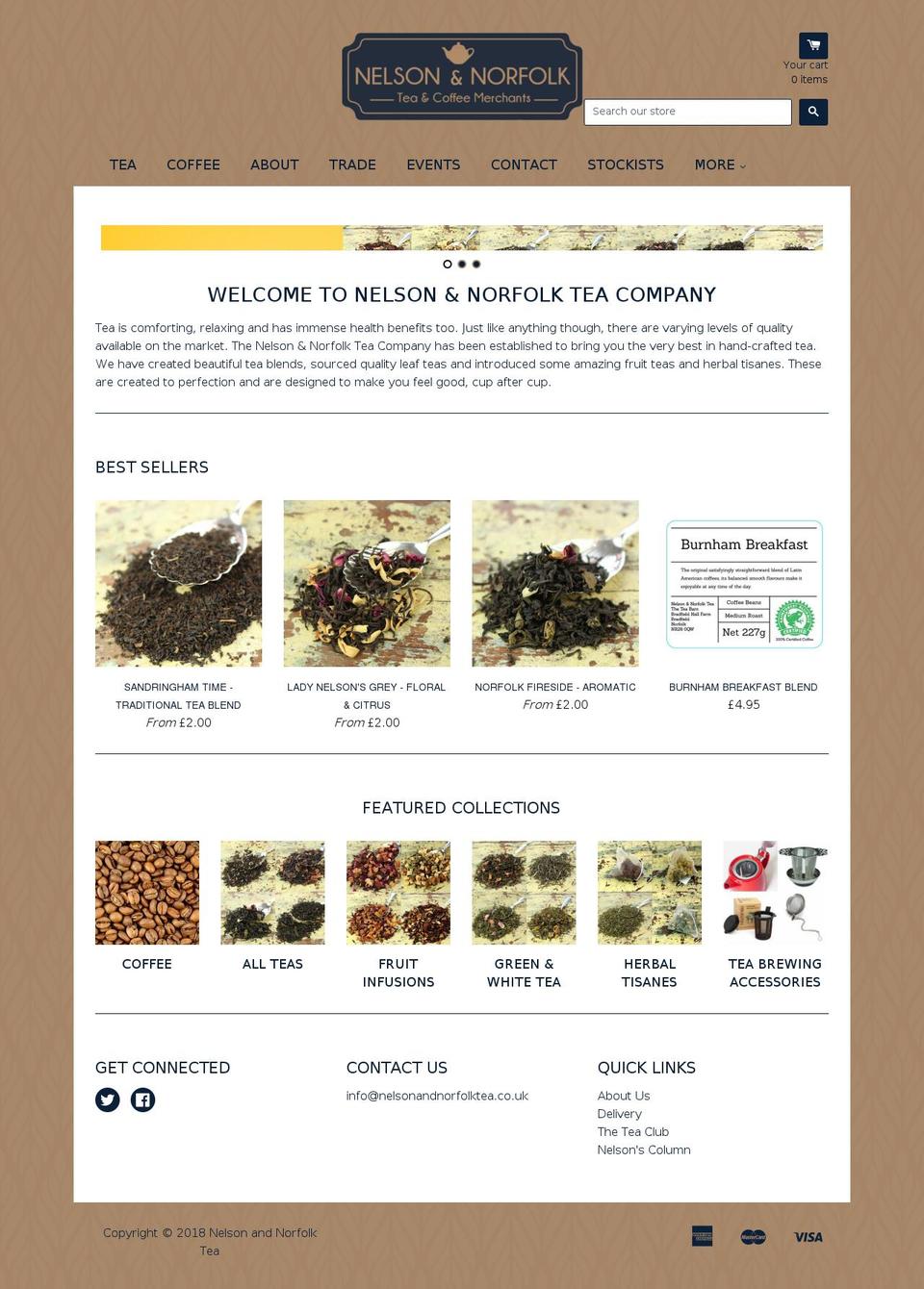 nelsonandnorfolktea.co.uk shopify website screenshot