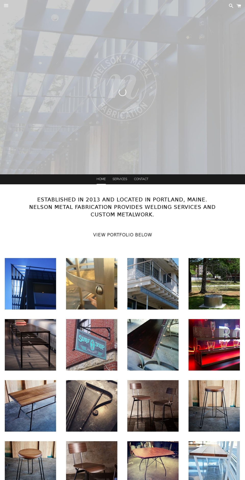nelsonmetalfab.com — Shopify storefront screenshot