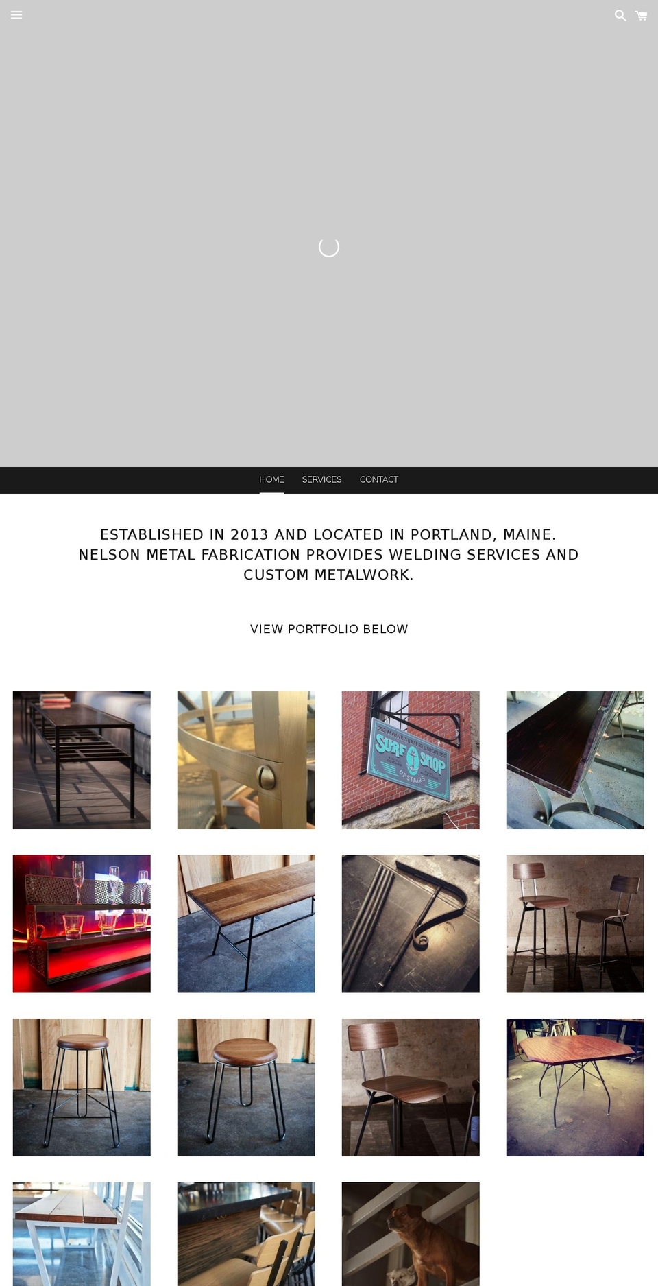 nelsonmetalfabrication.com shopify website screenshot