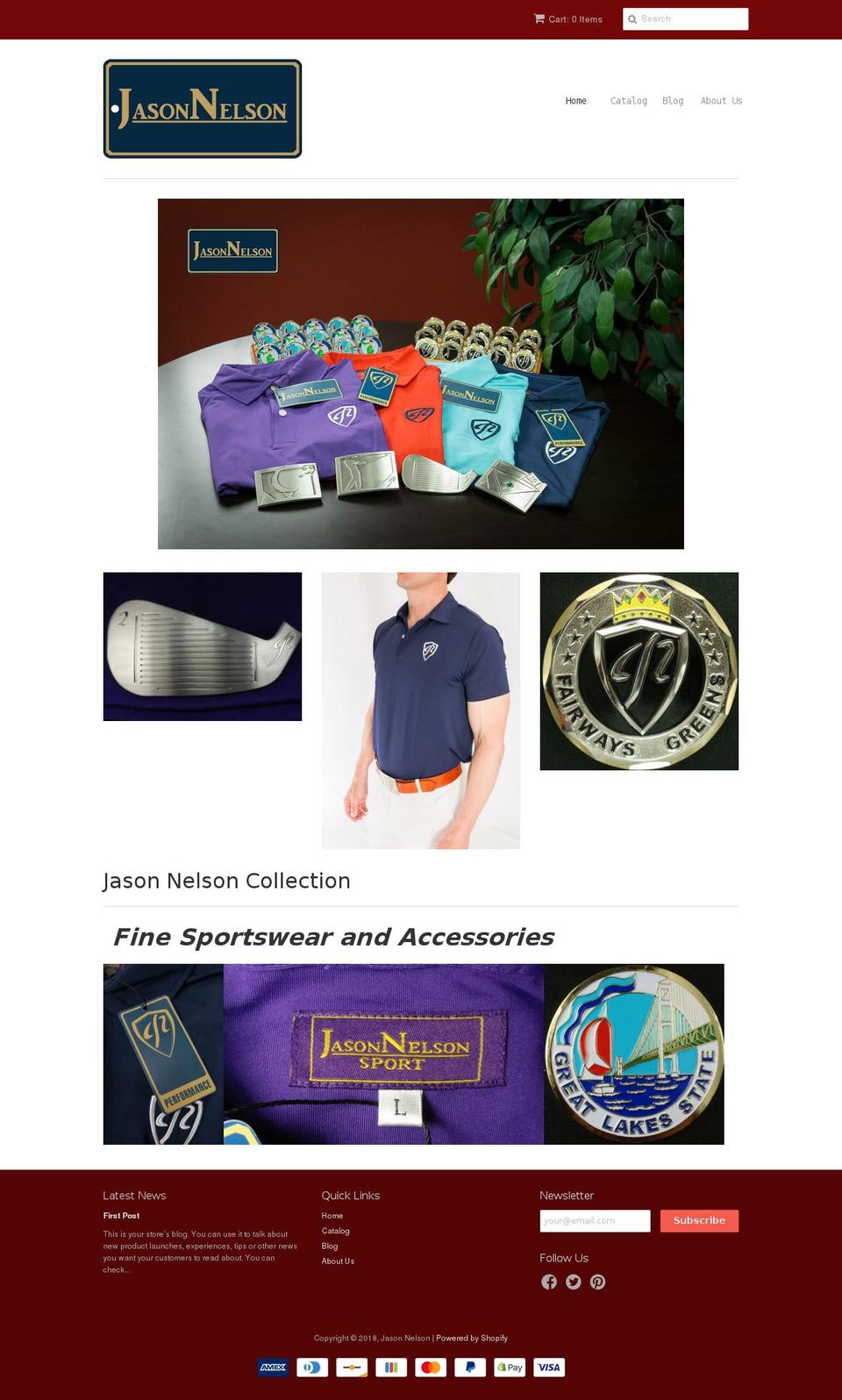nelsonsport.com — Shopify storefront screenshot