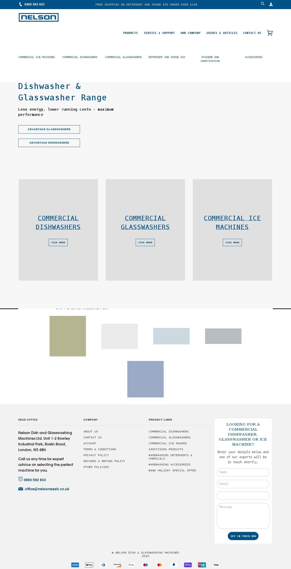 nelsonwashonline.co.uk shopify website screenshot