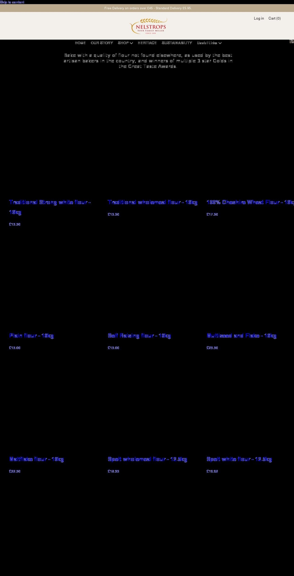 nelstrop.co.uk shopify website screenshot
