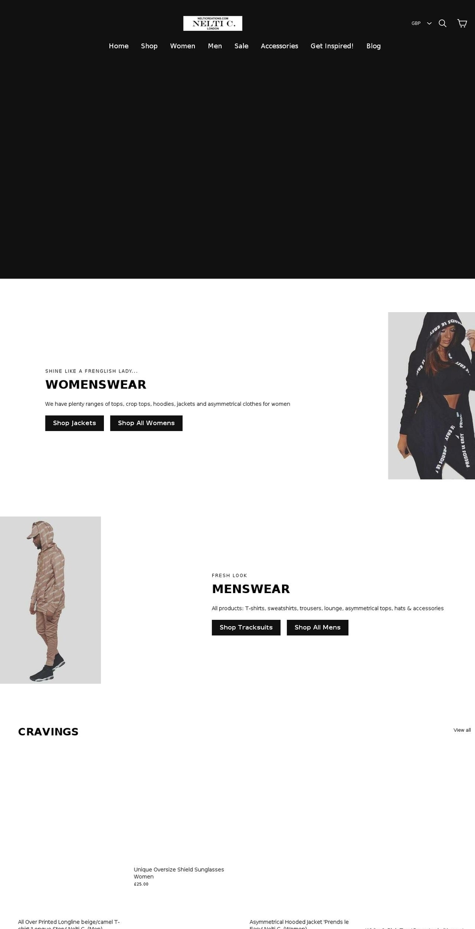 nelticreations.com — Shopify storefront screenshot