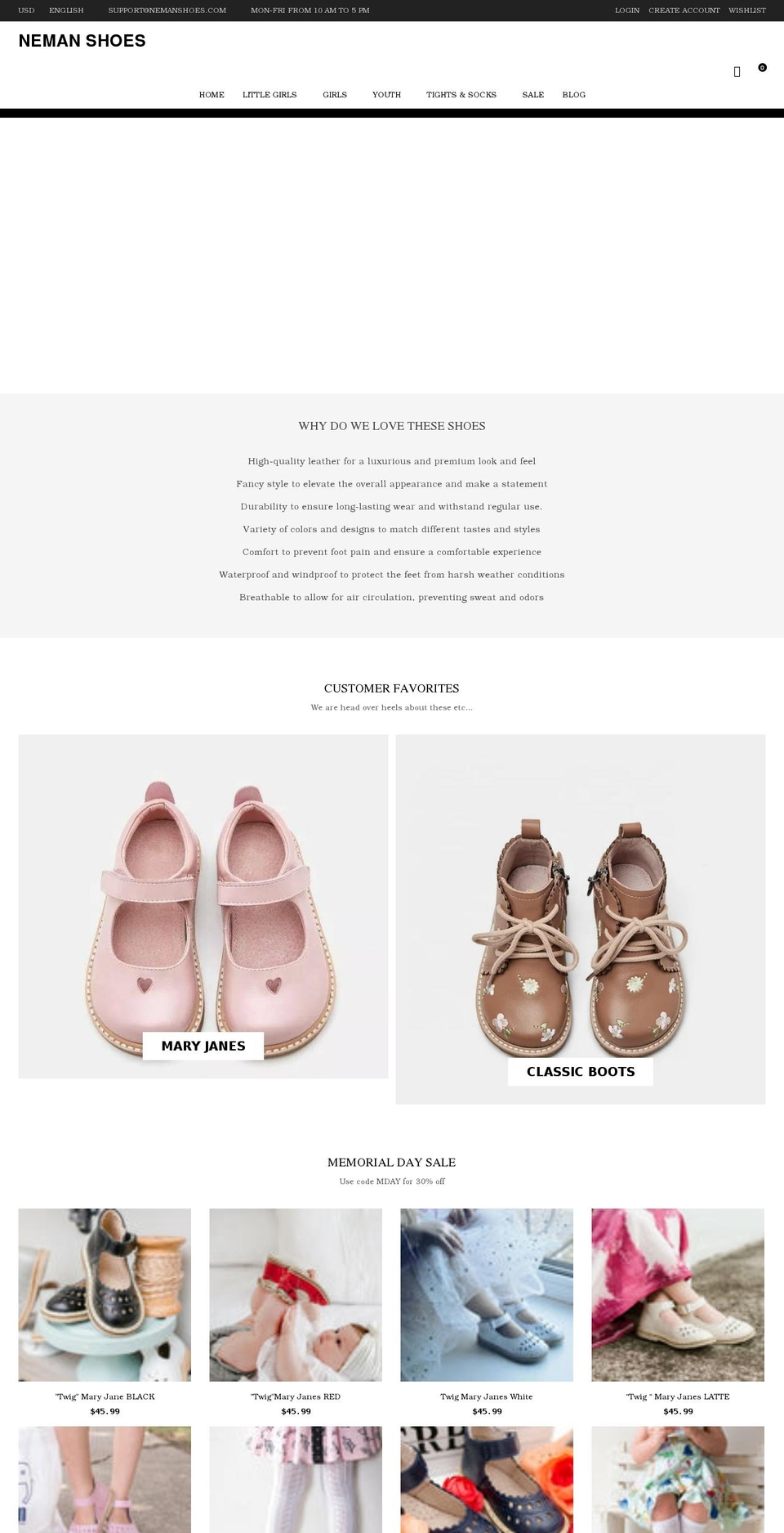 nemanshoes.com — Shopify storefront screenshot