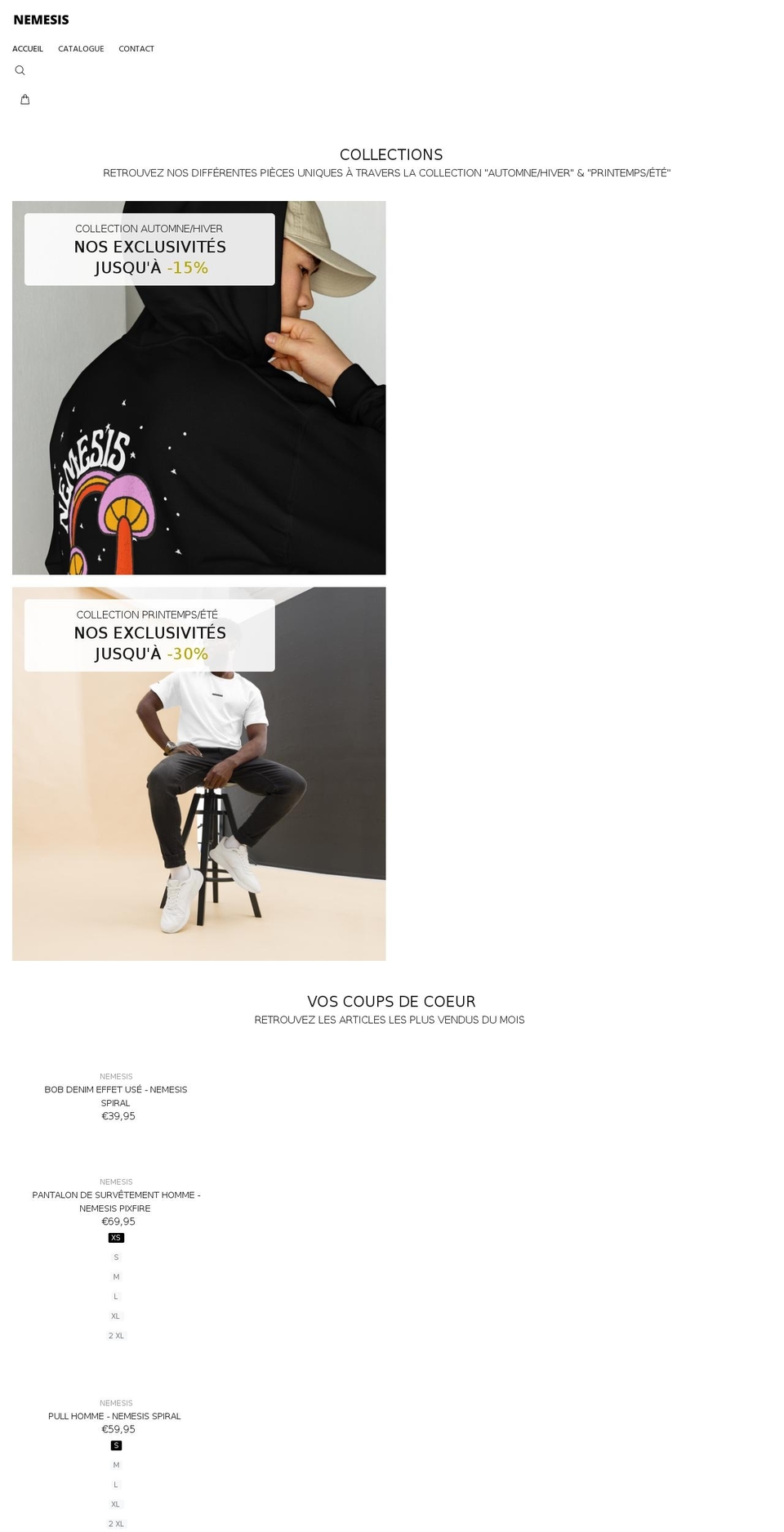 nemesis-shop.com shopify website screenshot
