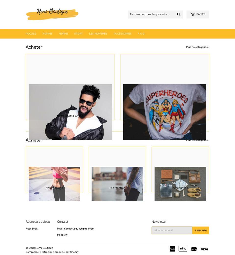 nemi-boutique.com — Shopify storefront screenshot